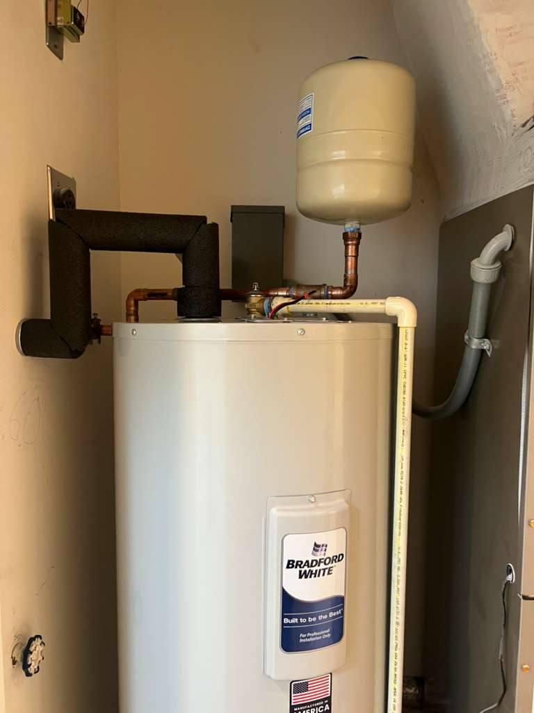 Residential water heater installation