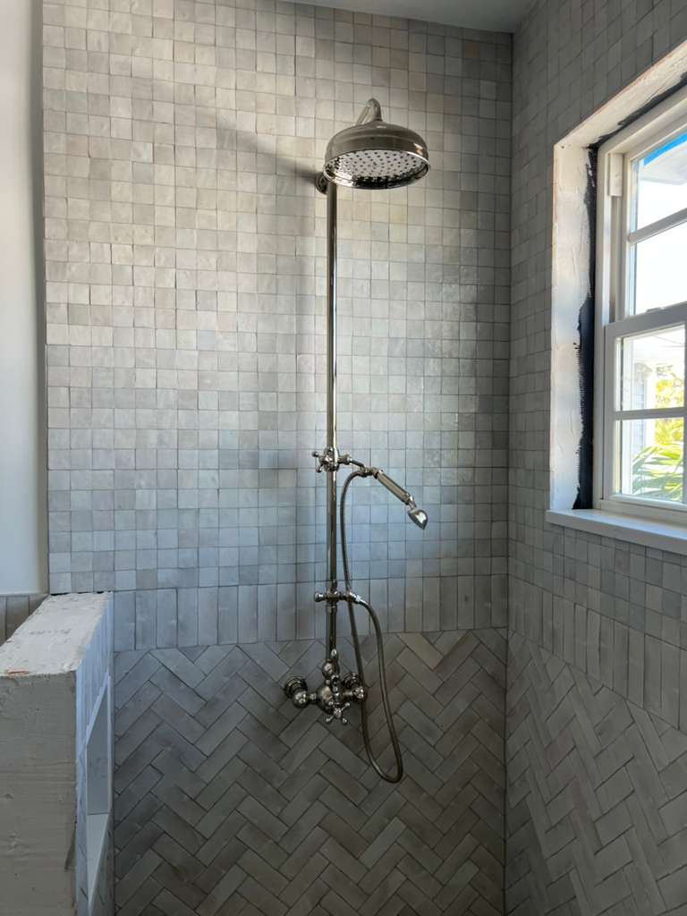 Completed bathroom renovation project